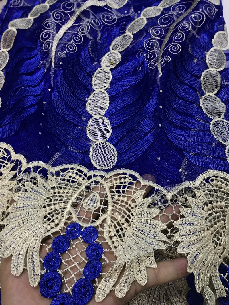 Африканская кружевная ткань тюль кружево с Нигерией гипюр 5 ярдов/шт для платья