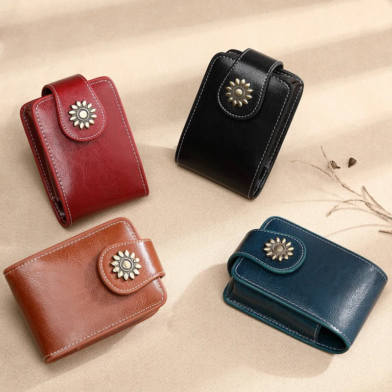 Новинка 2019 кожаная косметичка маленькая портативная простая женская с маленькой