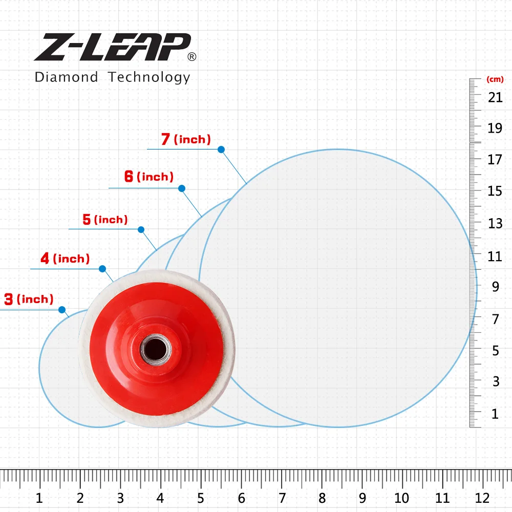 Z-LEAP 1 ШТ. 4-дюймовые Шерстяные Войлочные Полировочные Колодки Автомобиля Металлический Камень Полировка 100 мм M14 Резьба Для Угловой Шлифовальной Машины Полировщика