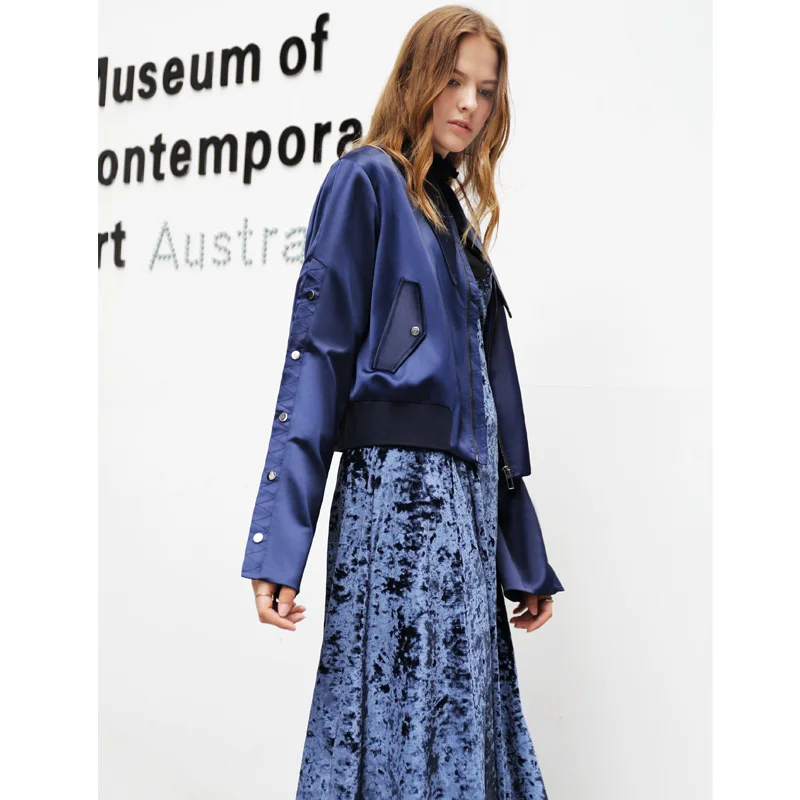 AMII Spring Summer Short Style Women Coat Casaul Long Sleeves Vintage Old Lady Tops 11870160 | Женская одежда