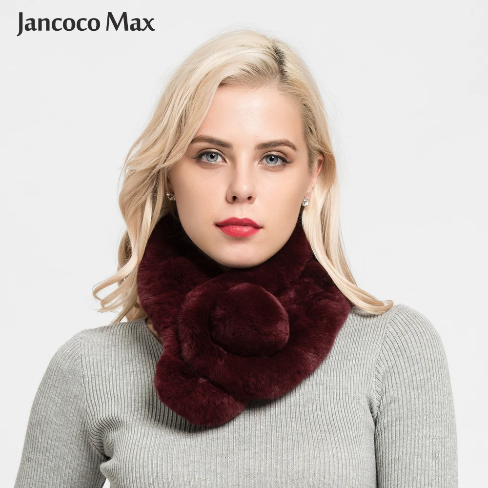 

Women Winter Fashion Rex Rabbit Fur Scarf Top Quality Fur Shawls Lady Keep Warm Neckerchief S1518