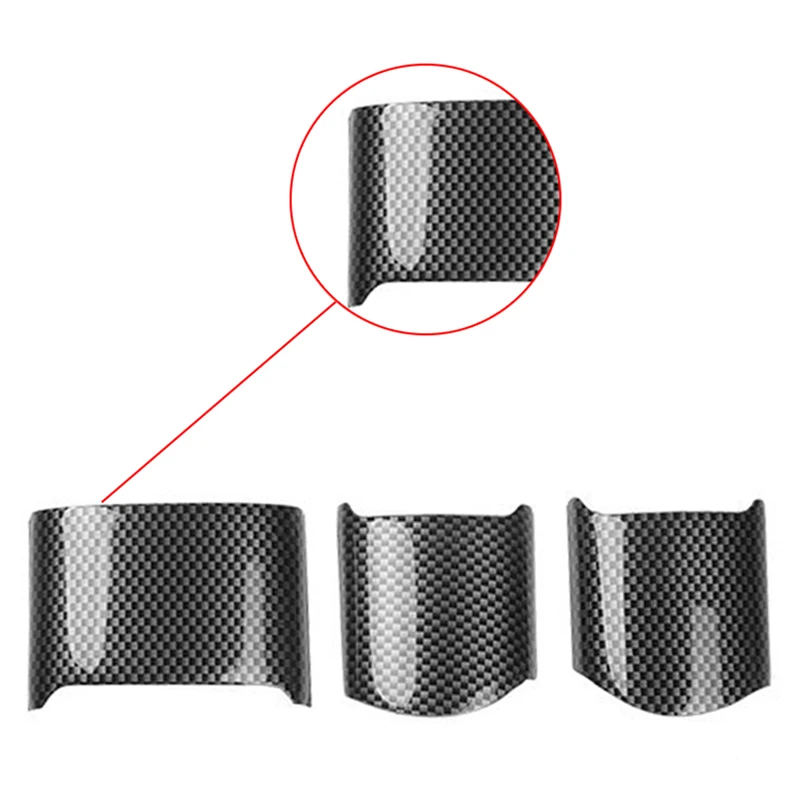 

Fit for Beetle 2003-2010 3PCS Carbon Fiber ABS Car Interior Steering Wheel Cover Trim Moldings Car Styling