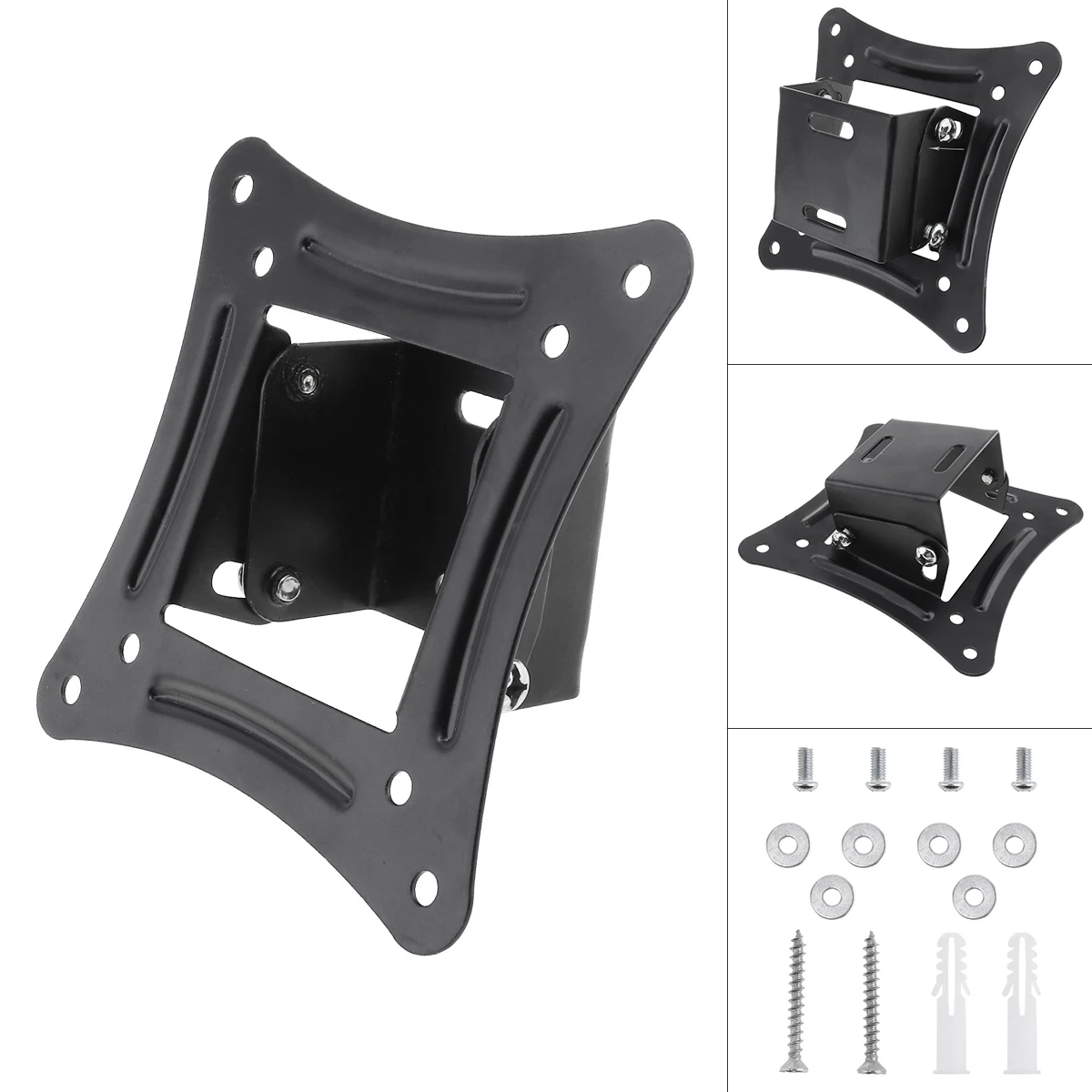 14 - 26 Inches LCD LED Monitor TV Wall Mount Mounts Bracket Fixed Flat Panel TV Frame Support 10 Degrees Tilt Angle Flat Panel