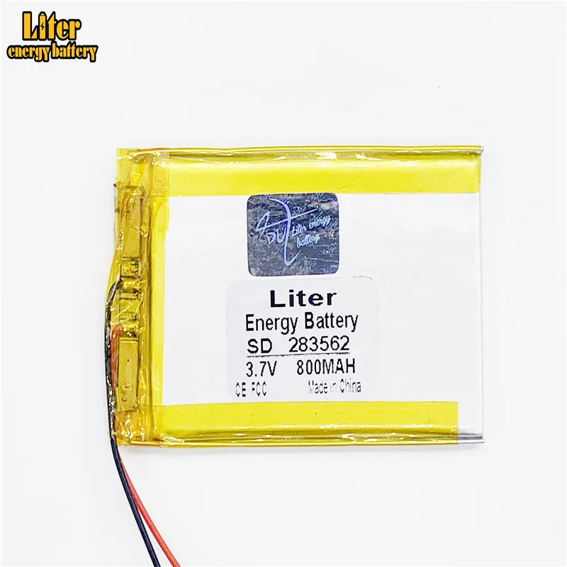 

Литровая батарея 3,7 V 283562 800mAh полимерная батарея MP3 MP4 MP5 GPS навигация перезаряжаемые батареи
