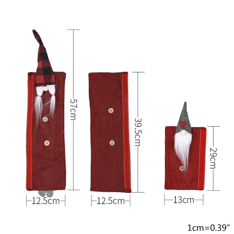 

8 Pieces Christmas Refrigerator Door Handle Cover Santa Snowman Kitchen Appliance Handle Anti Skid Covers Decorations for K0AB