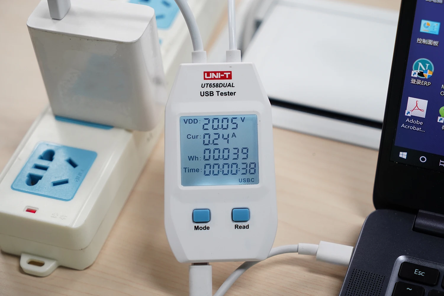 USB-тестер внешнего напряжения емкости энергии и эквивалентного сопротивления