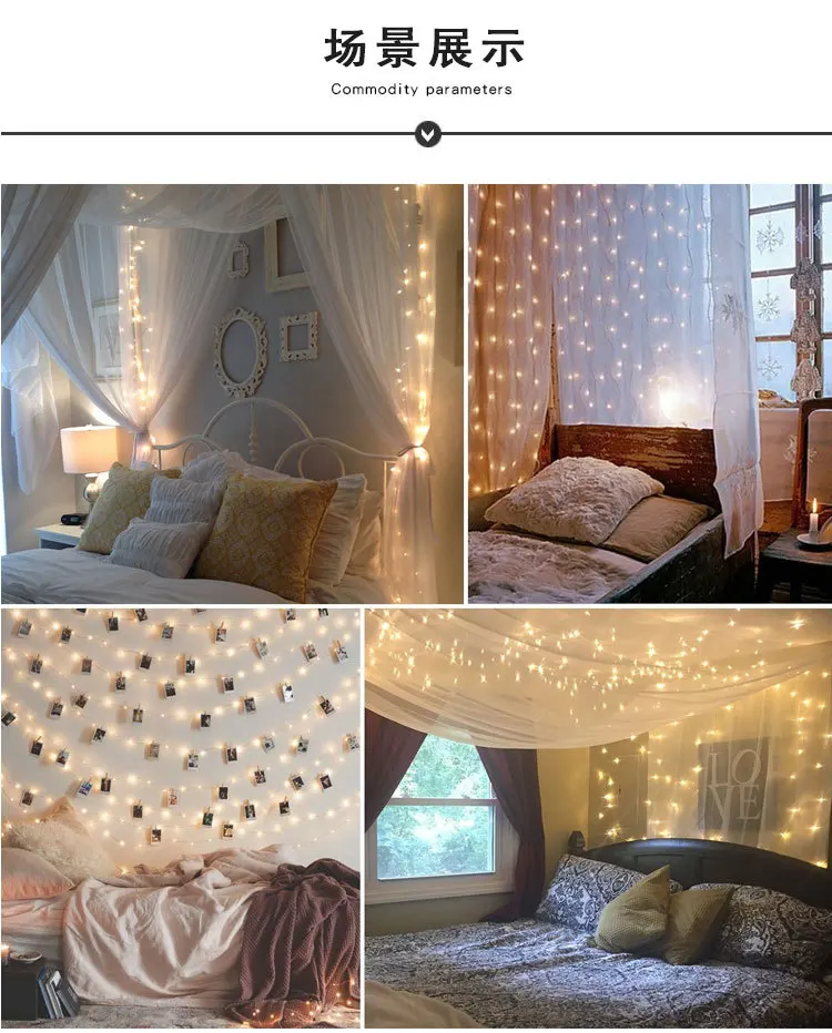 Светодиодная гирлянда 120 светодиодный люстра-фейерверк фонарик Сказочная лента