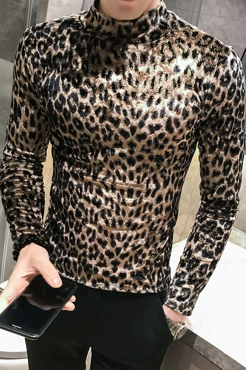 Фланелевые футболки велюровые наряды Повседневный Леопардовый пуловер с