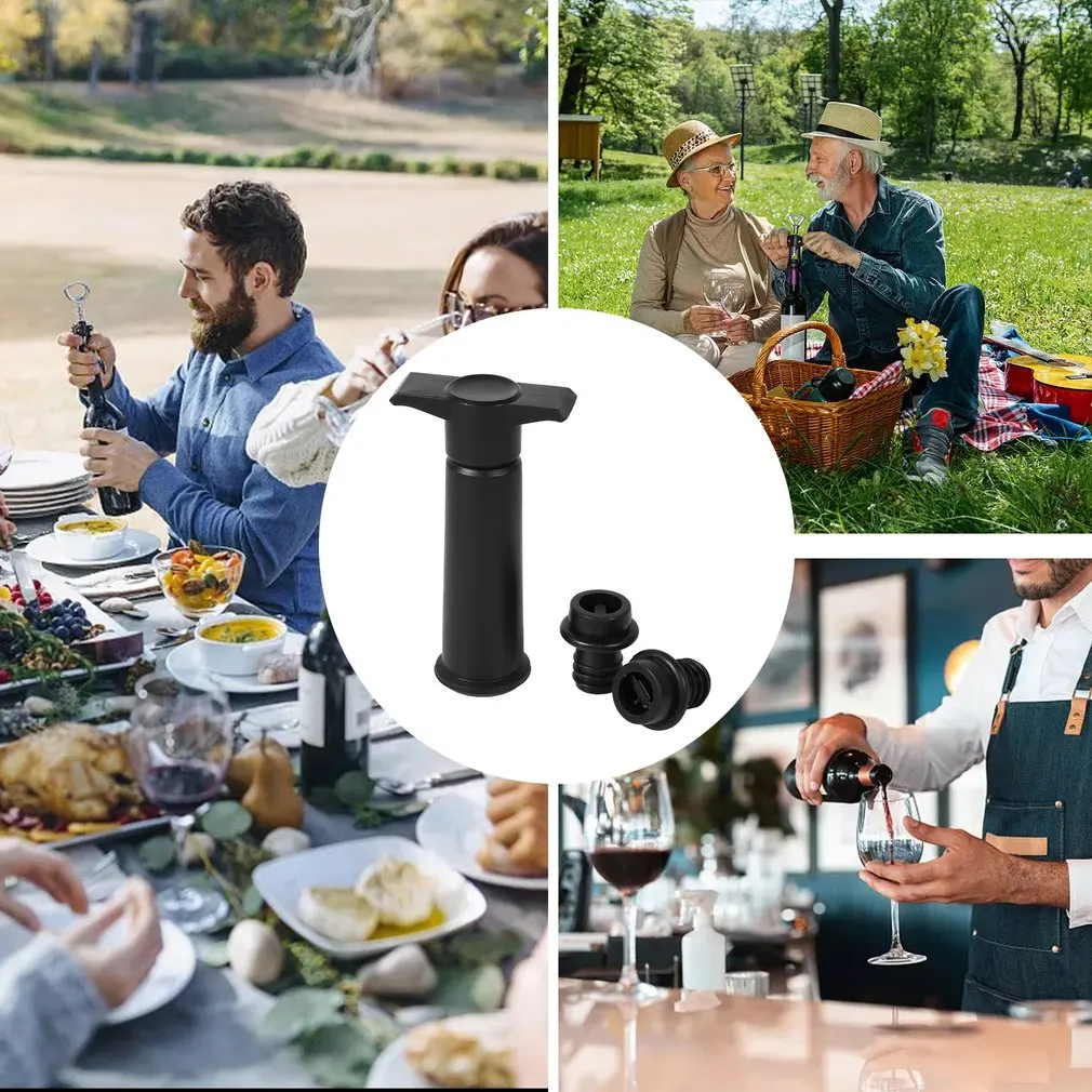 Пробка вакуумного насоса для свежего вина с двумя крышками | Дом и сад