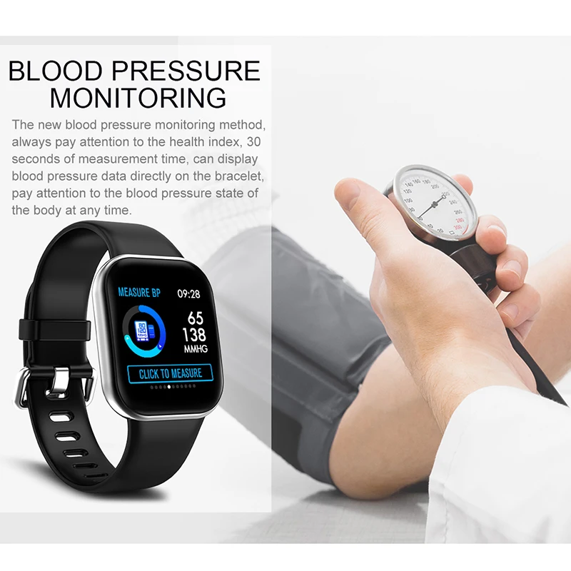 Мужские Смарт-часы с сенсорным экраном водонепроницаемые Bluetooth фитнес-трекер