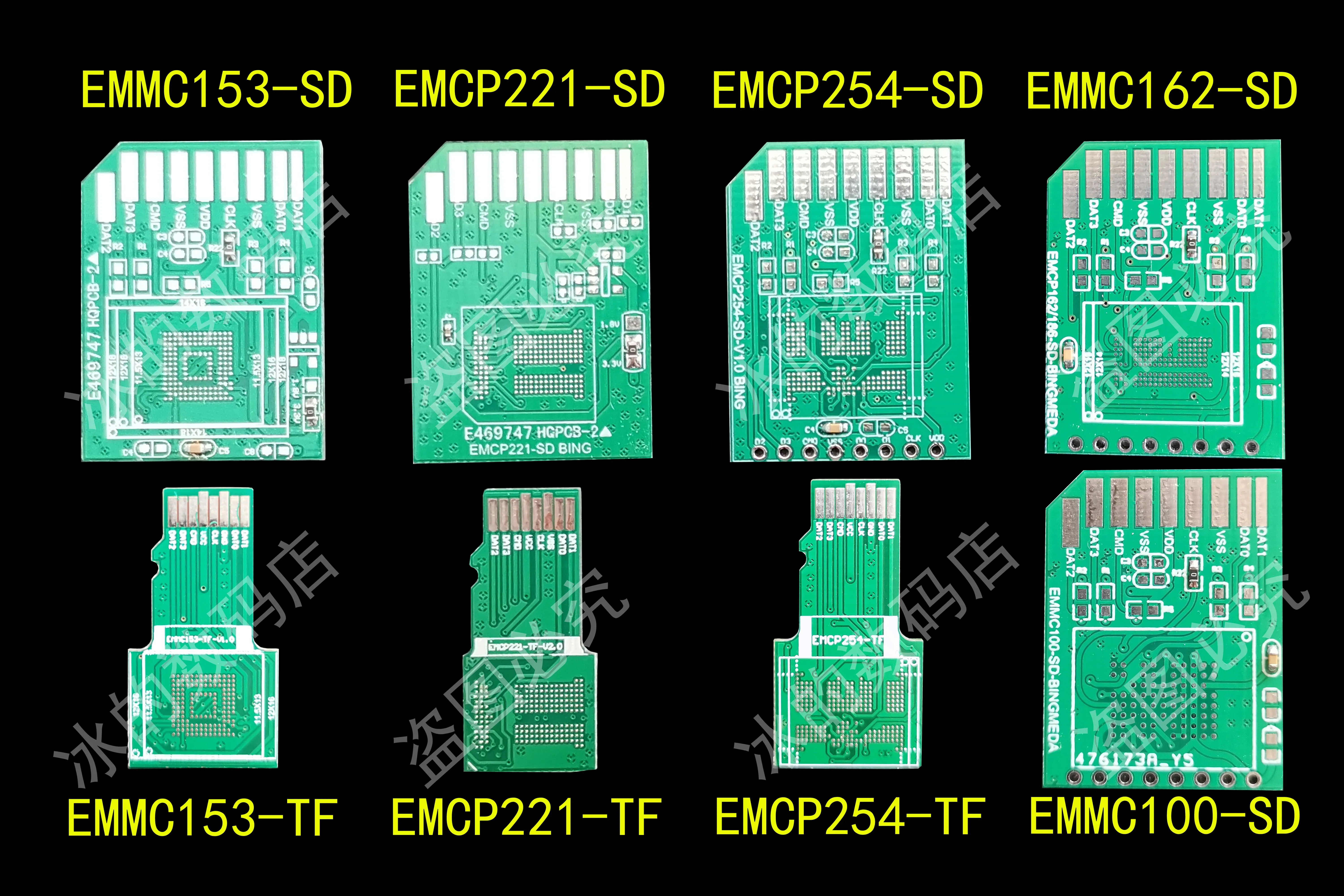Плата адаптера EMMC EMMC153 EMCP221 EMCP254 для SD TF системная плата библиотеки шрифтов|Соединители| |