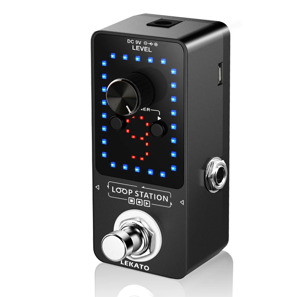LEKATO Guitar Looper 9 Loops 40 Minutes Recording Time Loop Station with Tuner Unlimited Overdub Guitar Looper Effect Pedal