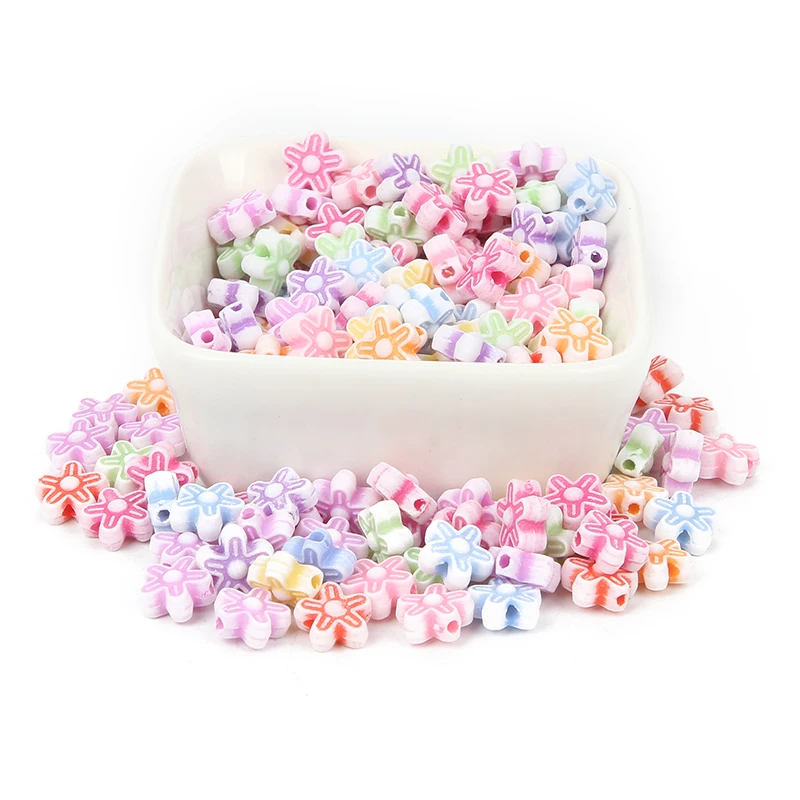 100 шт смешанных цветов акриловые бусины 9x4 мм для ювелирных изделий маркировки