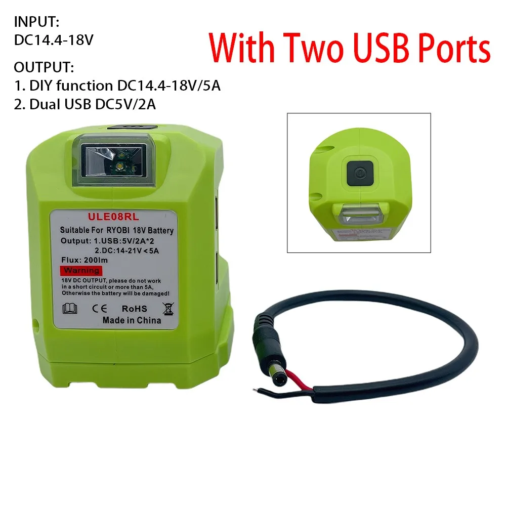 Адаптер зарядного устройства для аккумулятора Ryobi One + # P743 PSK005 PBP2003 P107 со