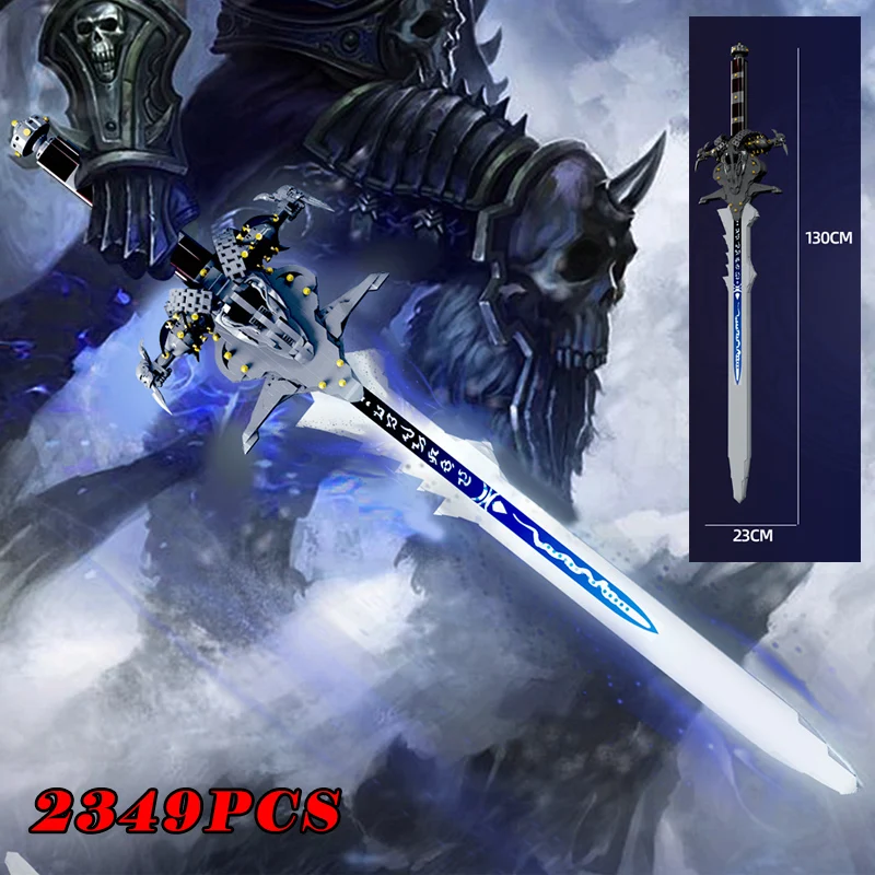 

MOC 2349pcs Creator Arthas Menethil Lich King Weapon Frostmourne Sword Model Building Blocks Briks Toys for children Gifts