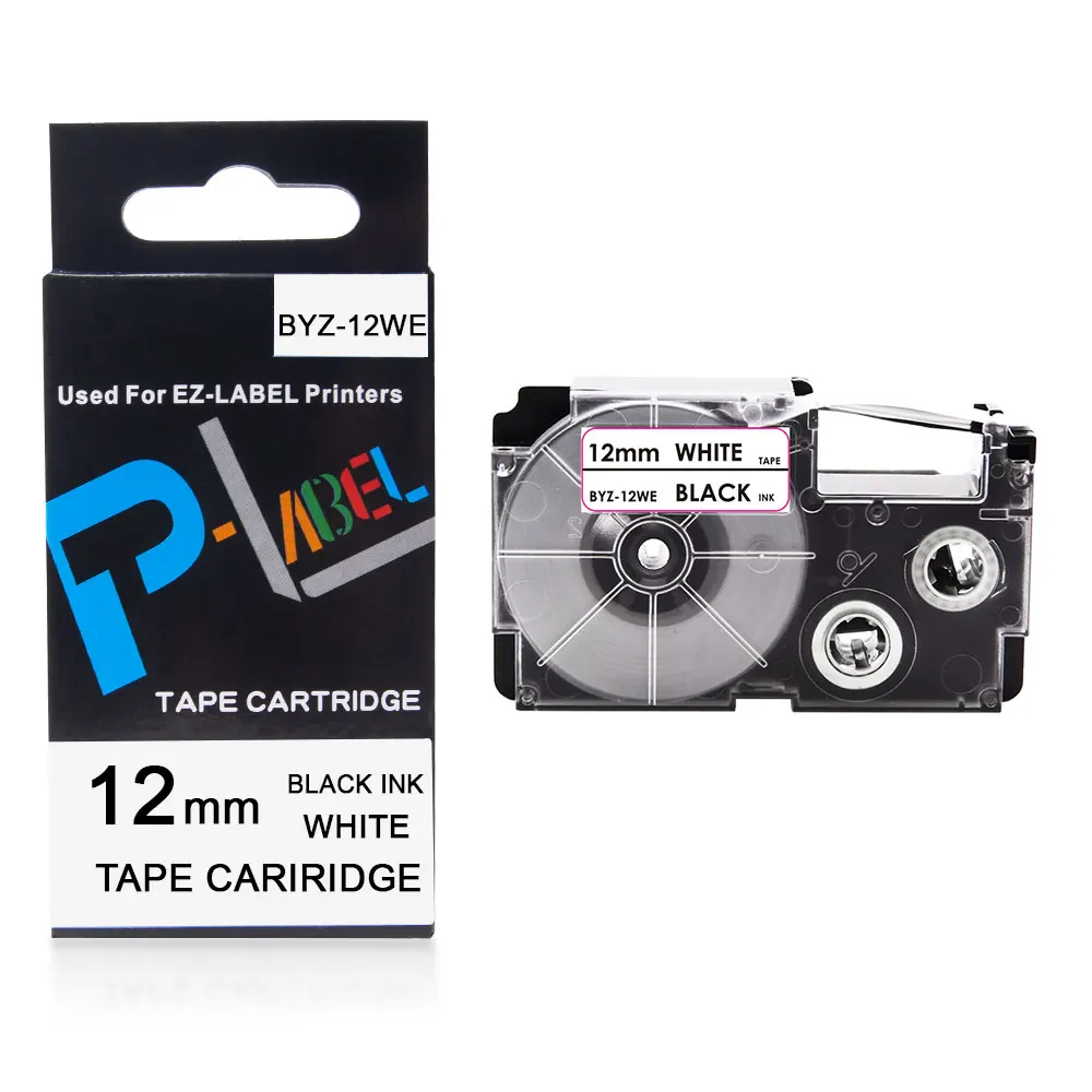 A ABColor XR-12X Labels 12mm Black on Clear Label Tape Cartridges for CASIO KL-60 KL-120 KL-300 Maker | Компьютеры и офис