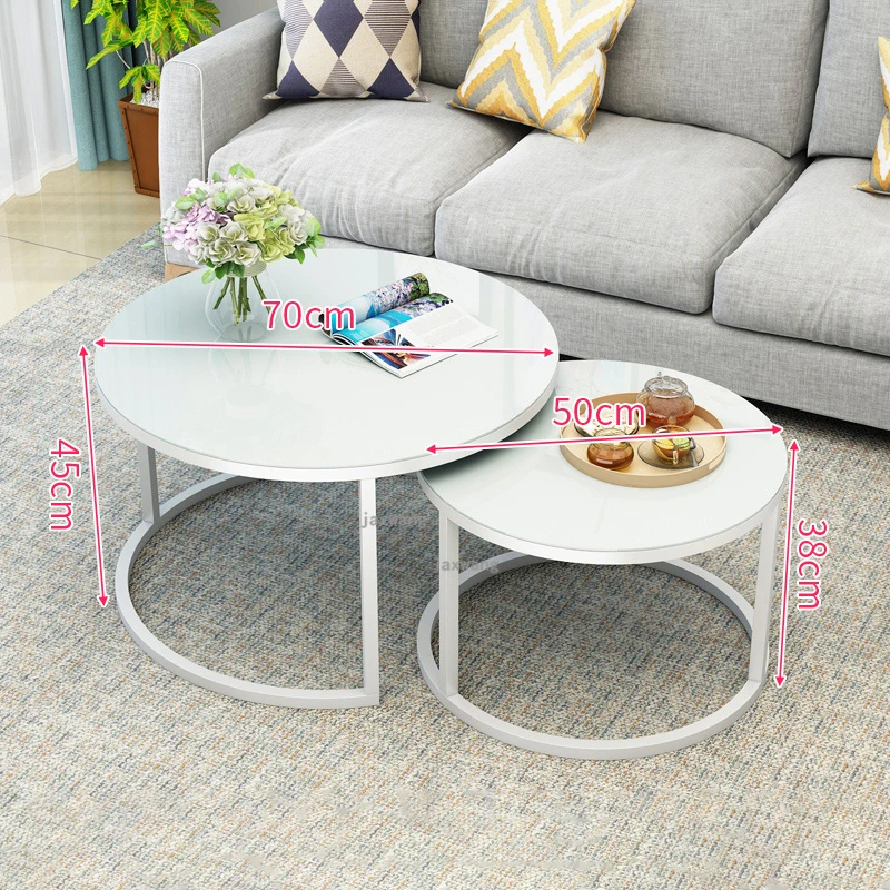 Журнальный столик из закаленного стекла для гостиной скандинавский светильник