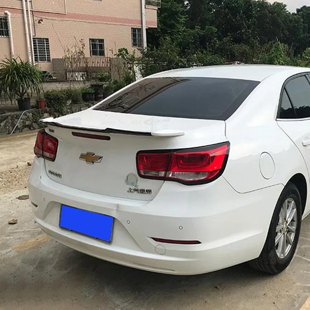 Черный спойлер для Chevrolet Malibu 2012-2019 материал ABS праймер заднего крыла автомобиля