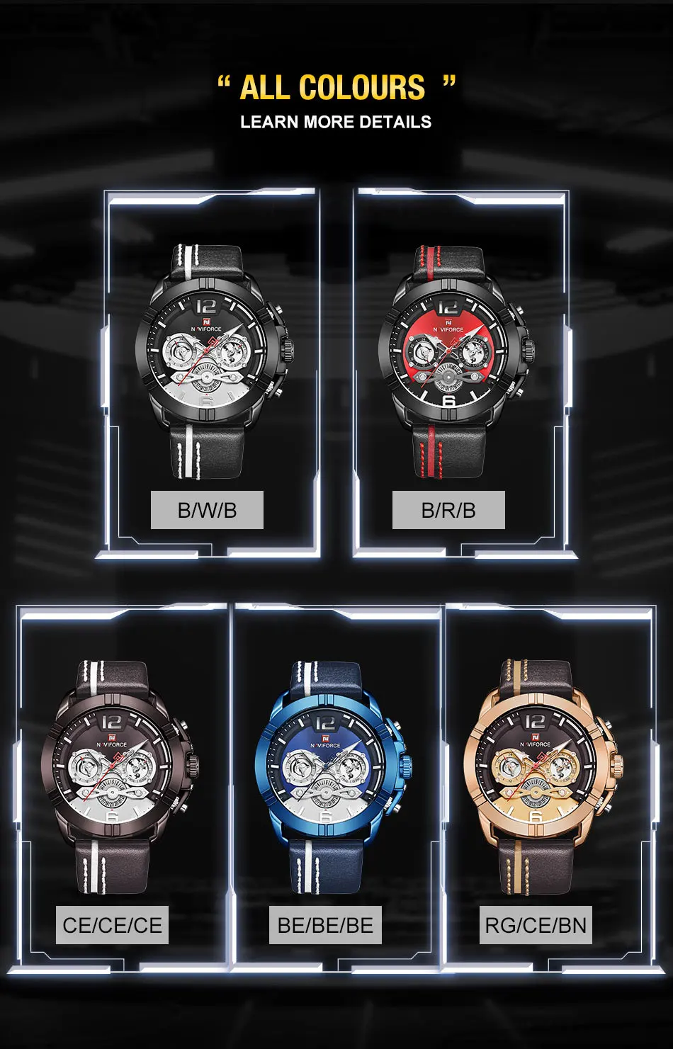 NAVIFORCE 9168 мужские наручные часы спортивные военные водонепроницаемые армейские