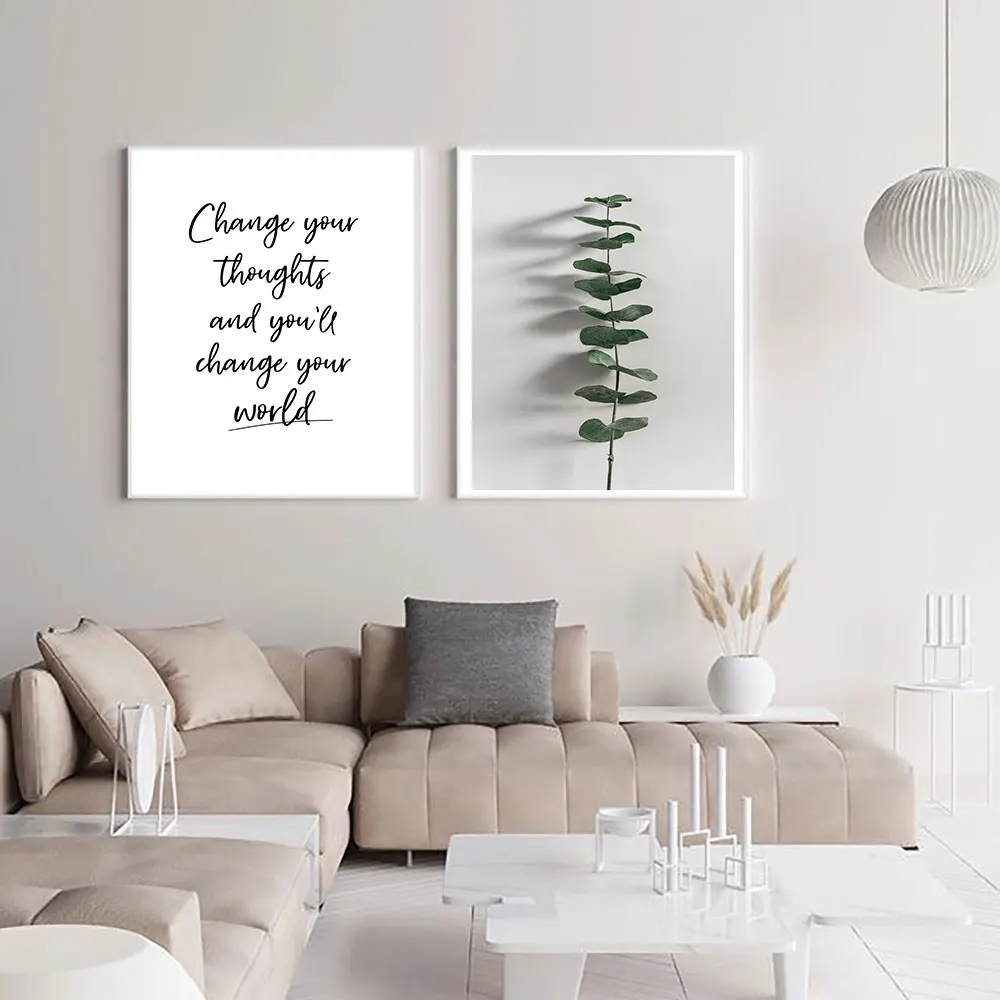 Постер эвкалипта Картина на холсте минималистичный постер и печать изменит ваши