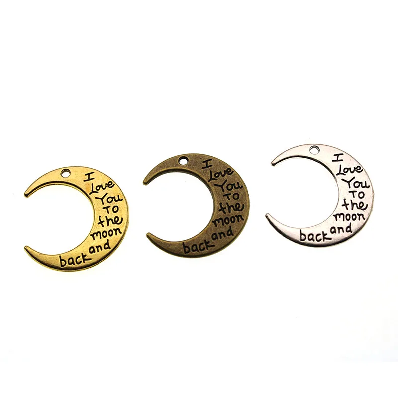 10 шт. 30x39мм подвеска в виде Луны для изготовления ювелирных изделий Подходит DIY