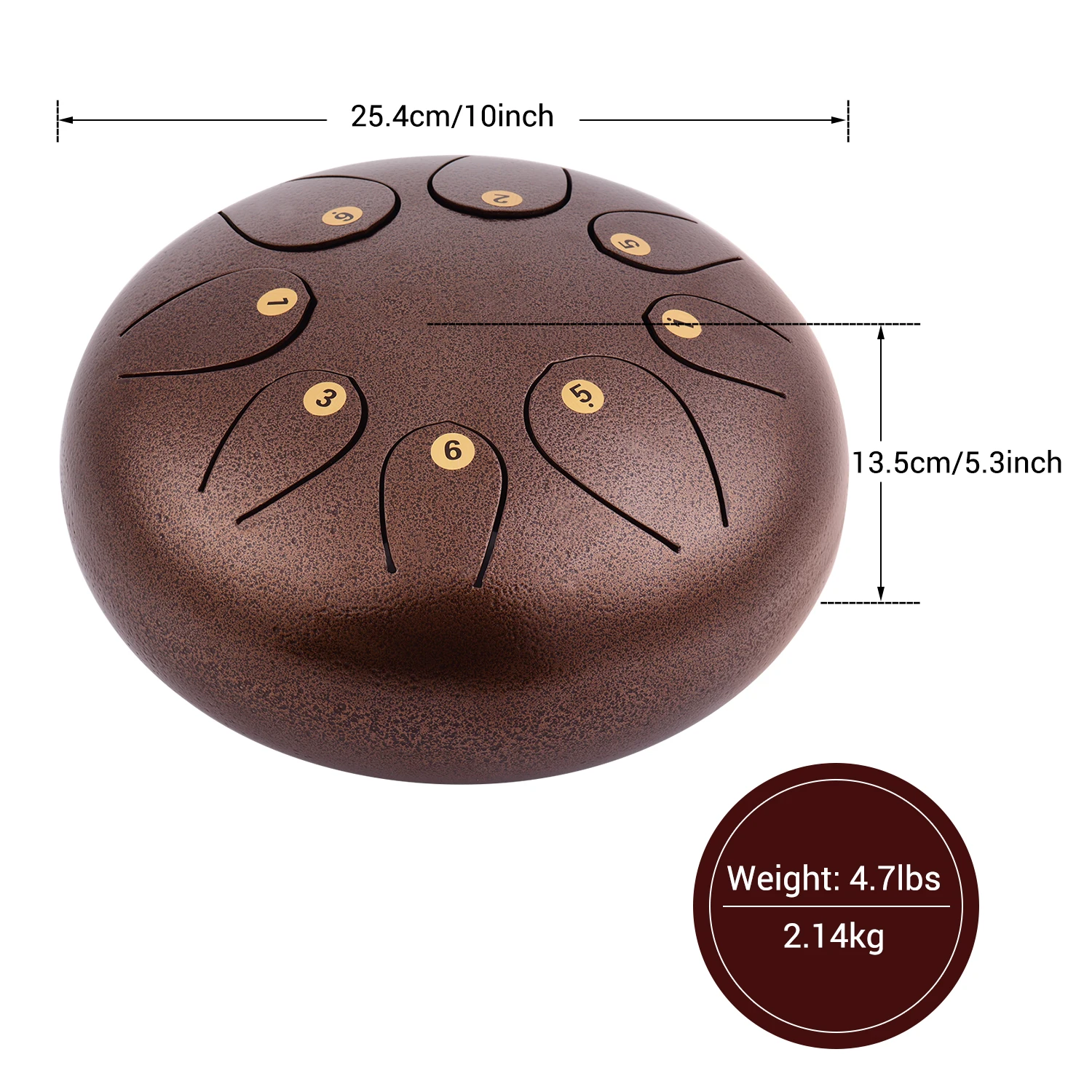 10 дюймов язык барабан камер мгновенной печати Mini 8 тон Сталь C ключ ручной