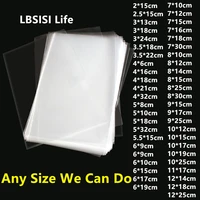 lbsisi life 1000pcs clear top open bags clear plastic flat food candy toothbrus opp packaging packing gift bag oem