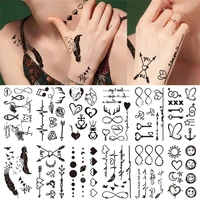 30 sheets temporary tattoos for kids boys girls heart butterfly anchor tattoo stickers men women 3d cute fake tatoo set