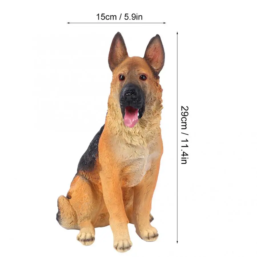 Садовые статуи для собаки из смолы Ландшафтная имитация статуэтка собак лужайки