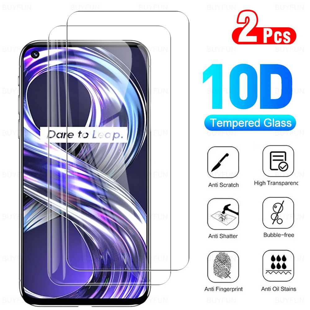 

2pcs full cover realmi 8i glass tempered glasses for realme realmy 8i 8 i 6.6" 2021 hd anti-scratch front screen protectors film