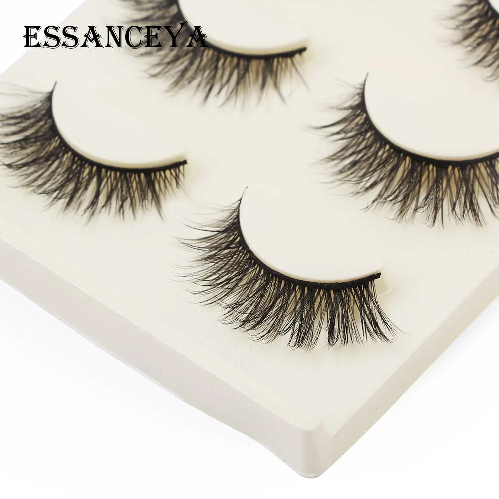 ESSANCEYA 3 пары натуральные накладные ресницы наращивание ресниц Инструмент Maquillage Cilios ресницы искусственные Cilios сексуальные лахсы