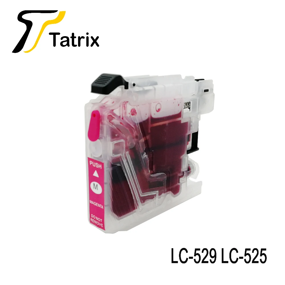 Tatrix 4PK картридж с полным заполнением подходит для Brother LC525 LC529 принтера DCP-J100 DCP-J105
