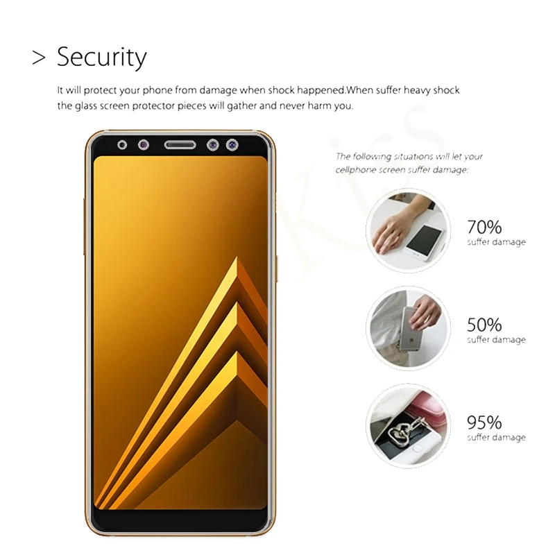 2.5D Закаленное стекло для Samsung Galaxy A8 2018 Plus + SM A530F A530 A730F A730 Защитная пленка