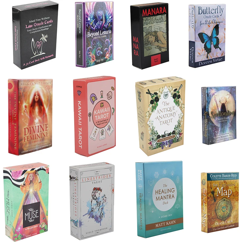 

Hot Sale Full English Version Tarot Card Divination Fate Oracle Card Deck Game Personal Use Party Board Game QR Code Manual