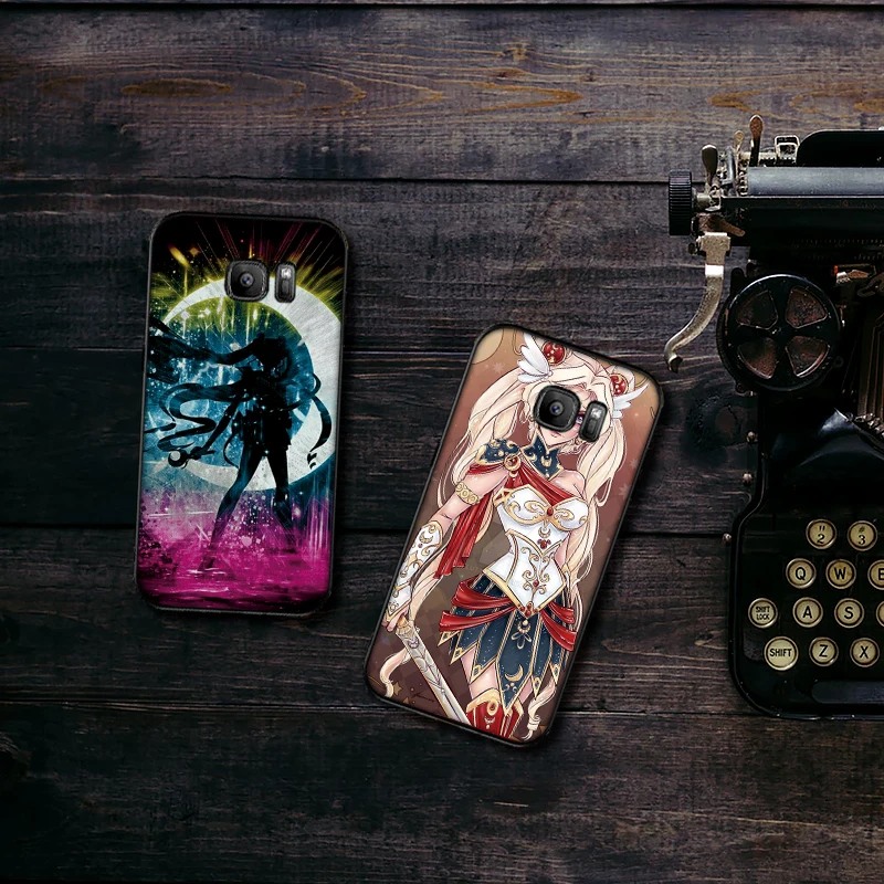 Для samsung S6 S7 Edge чехол для телефона Sailor Moon Beautiful Girl S8 S9 S10 PLUS Мягкий из ТПУ NOTE M10 20 30 |