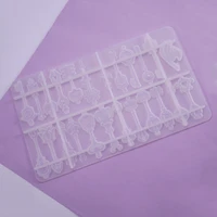 diy crystal epoxy mold key lock ornament silicone mold mixed designs handmade resi molds mirror mould jewelry accessories