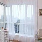 Современные шторы для окон, европейские однотонные тюлевые занавески для гостиной, кухни, спальни, двери, драпированные прозрачные Занавески Из вуали