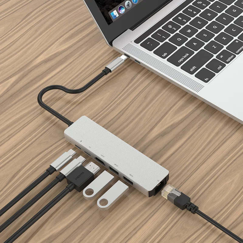 Док-станция 8 в 1 для Macbook Samsung Huawei Dex Mo USB 3 0 4K Hdmi Vga | Мобильные телефоны и аксессуары