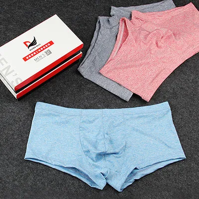 Боксеры мужские тонкие нижнее белье мягкие хлопковые однотонные удобное