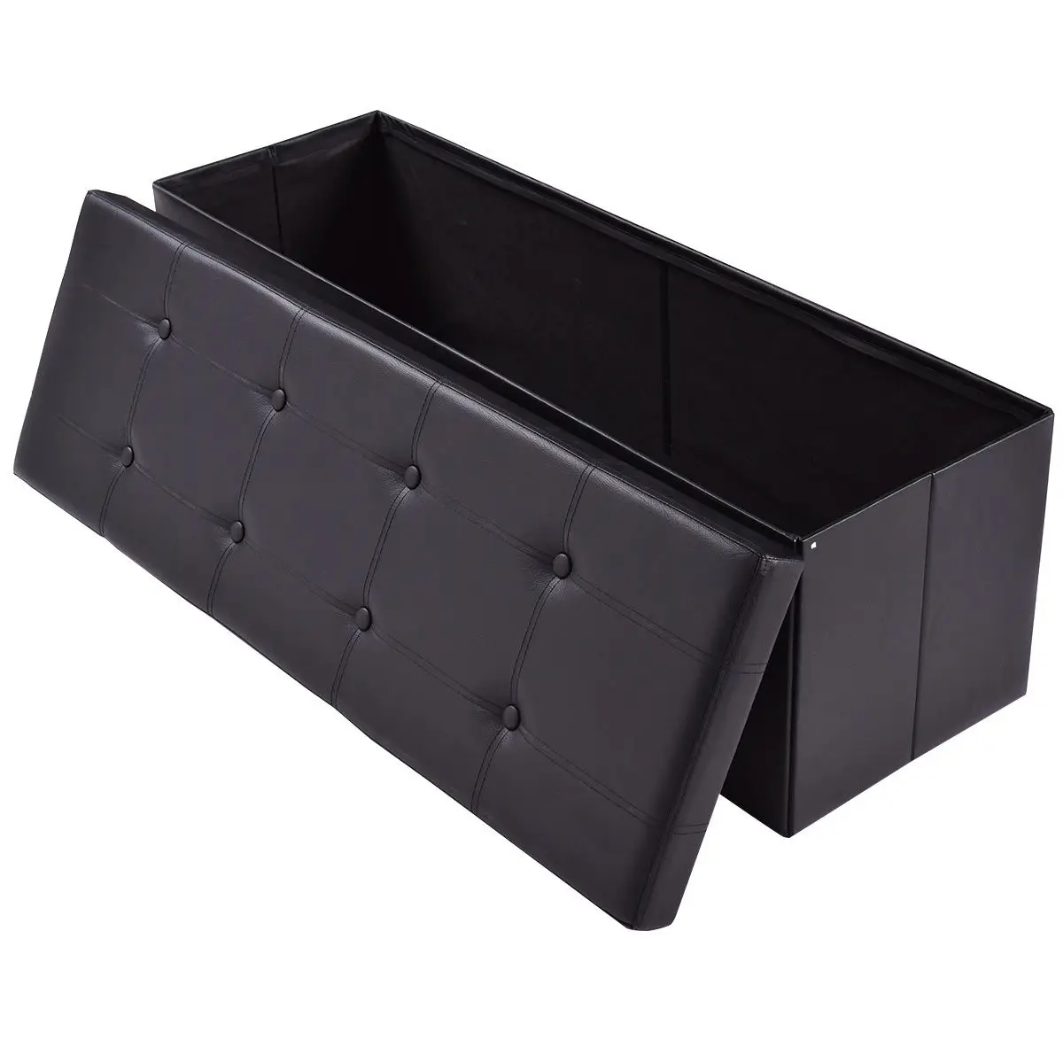 Costway 45 ''x 15'' x 15 ''большой складной хранения Искусственная кожа Пуф Пуфик