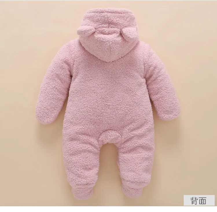 Зимняя одежда для новорожденных девочек теплый комбинезон из плотного флиса