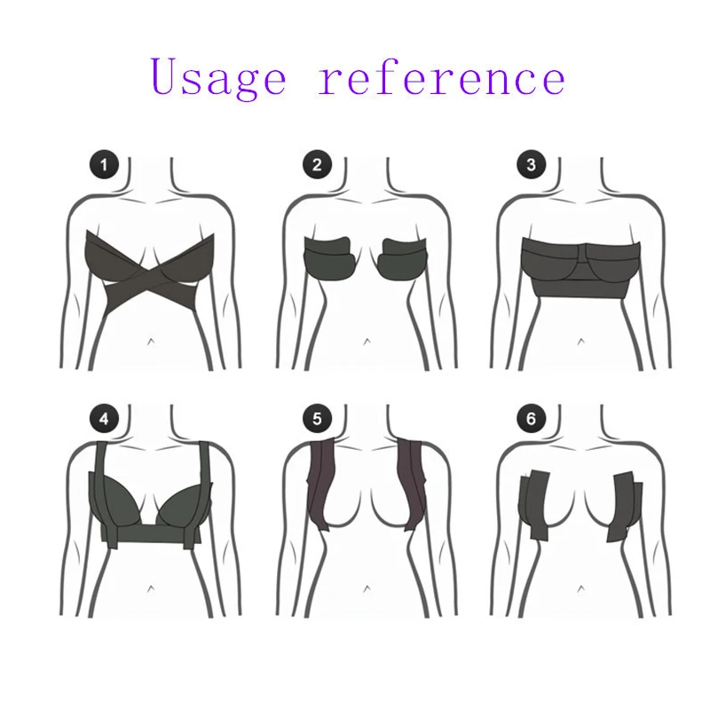 

2pcs/set Women Deep U Invisible Bra Strapless Lingerie Sticky Breast Enhancer Push Up Bra Sexy Intimate Boob Tape Bra