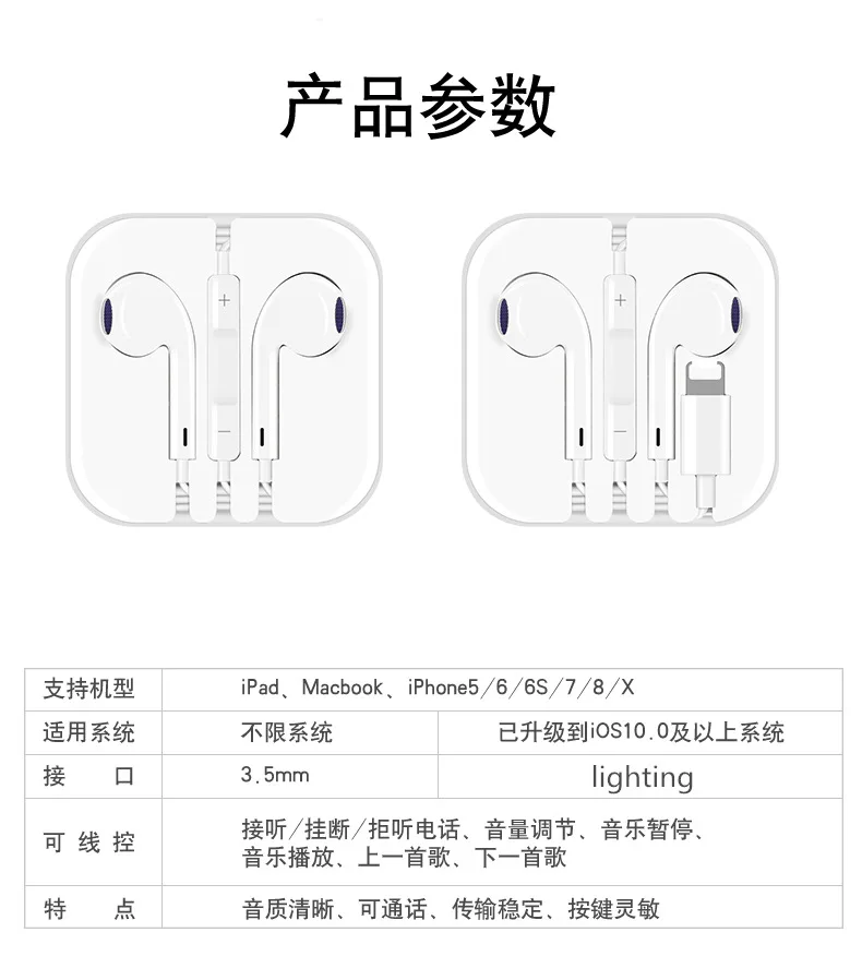 Apple IPhone7/8 Plus/x, оборот в минуту(r/Макс In-Ear 3. 5 мм; Круглый мысок; обувь на наушниках по проводам iPad Универсальный