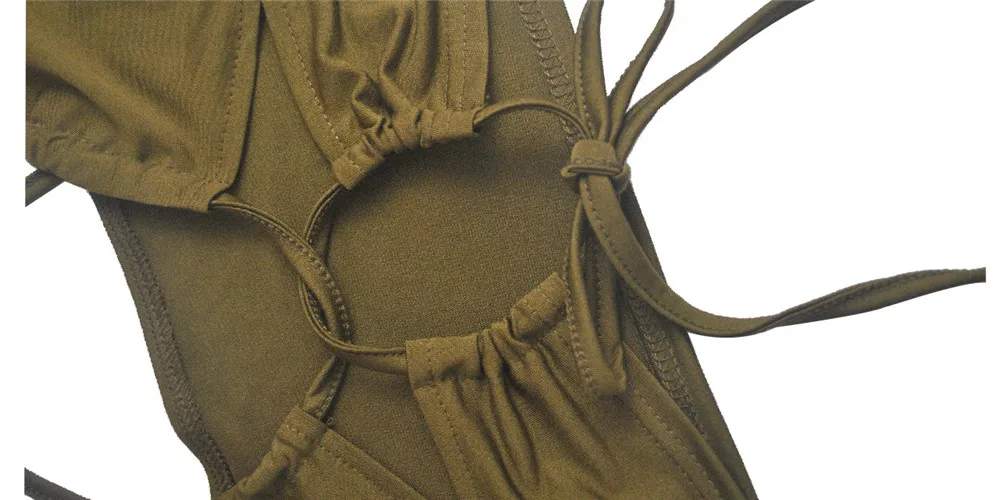 Комплект женский из двух предметов с открытой спиной и лямкой на шее | Женская