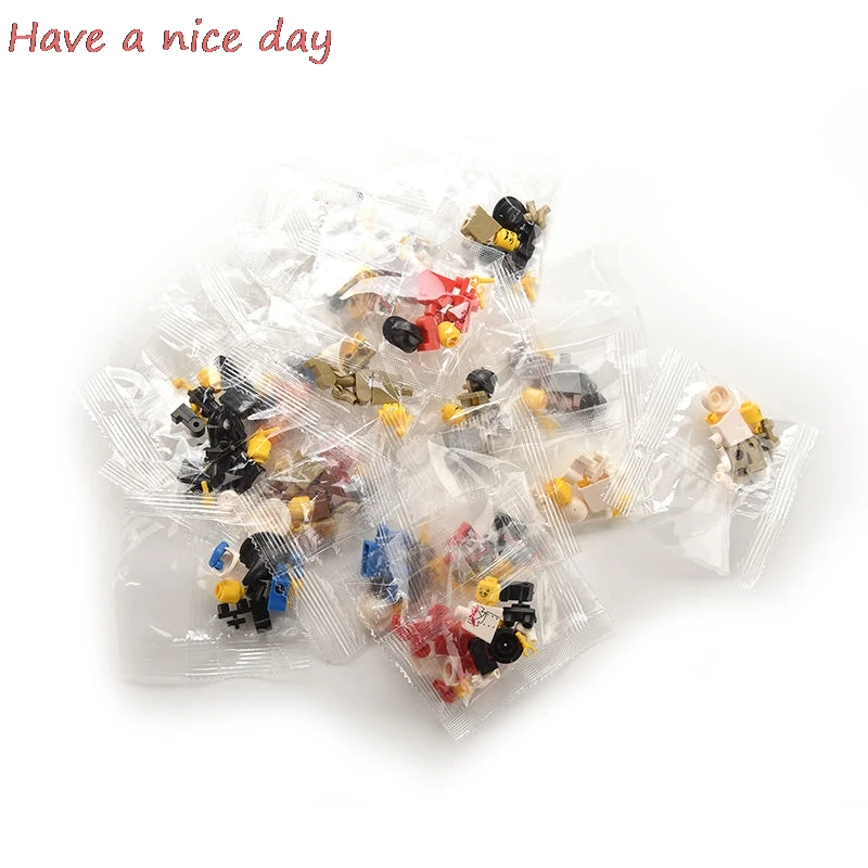 

20Pcs Multi-Color Action Toy Figure Men People Minifigs Grab Bag gift Original Playmobil Plastic Kids Boys Toys