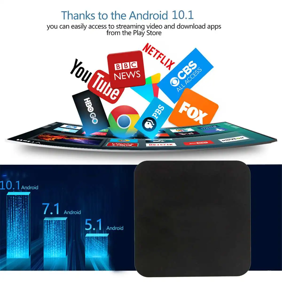 4GB 64GB 4K Android 10 Smart Box HD 3D 2.4G WiFi S905W Quad Core Media Player smart tv android box TV | Электроника