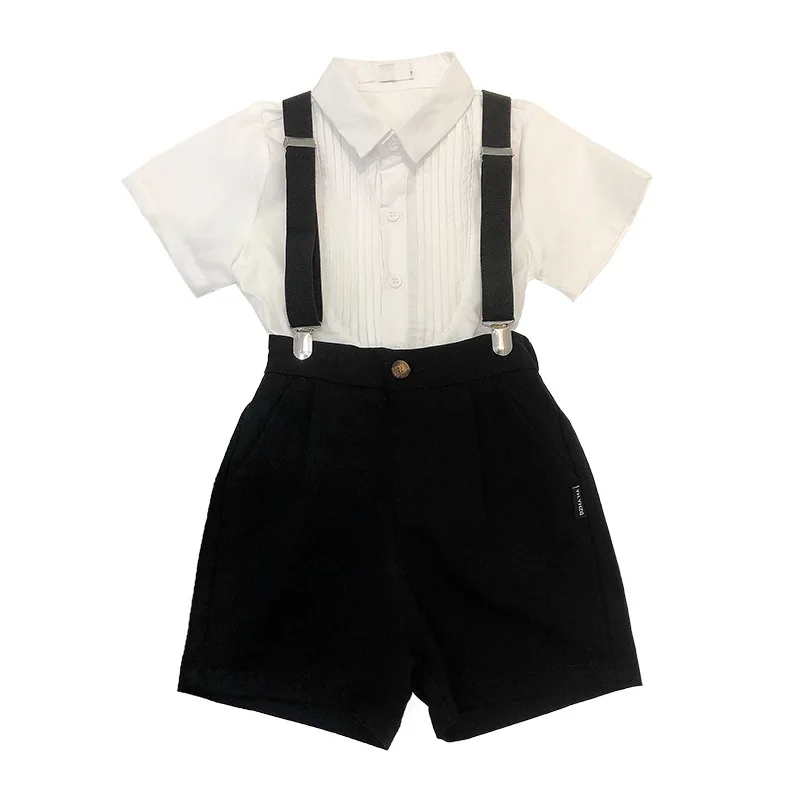 

2021 Baby Boy Clothing Sets Spanish Newborn Baby Birthday Clothes Boys Shorts Sleeve Top+Shorts 2Pcs Outfits Infant Summer Suit