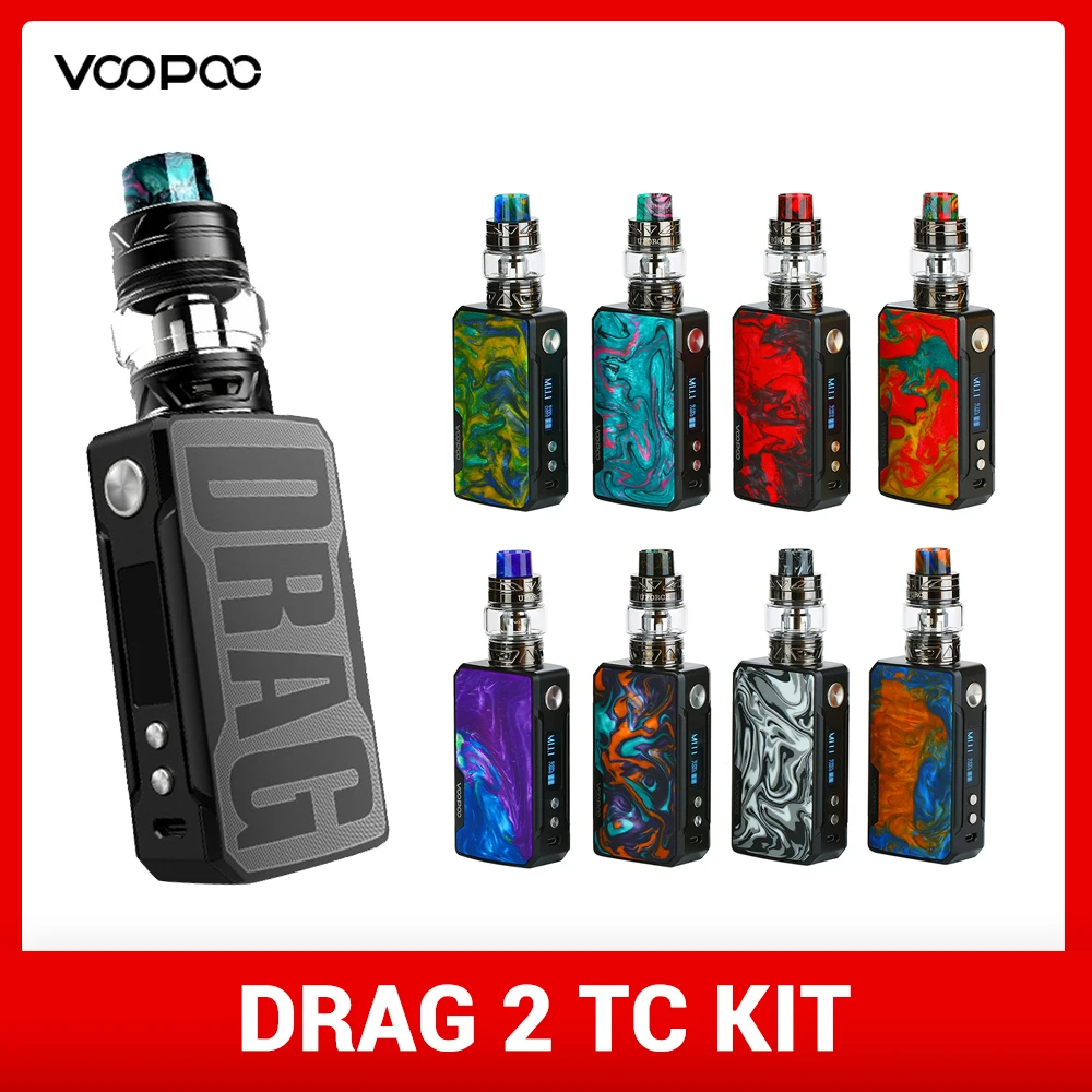 Набор электронных сигарет Voopoo Drag 2 Kit испаритель Vape Box Mod 177W электронная сигарета