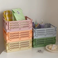 folding stationery sundries storage box basket makeup organizer organizador make up organizer plastic box cosmetic organizer