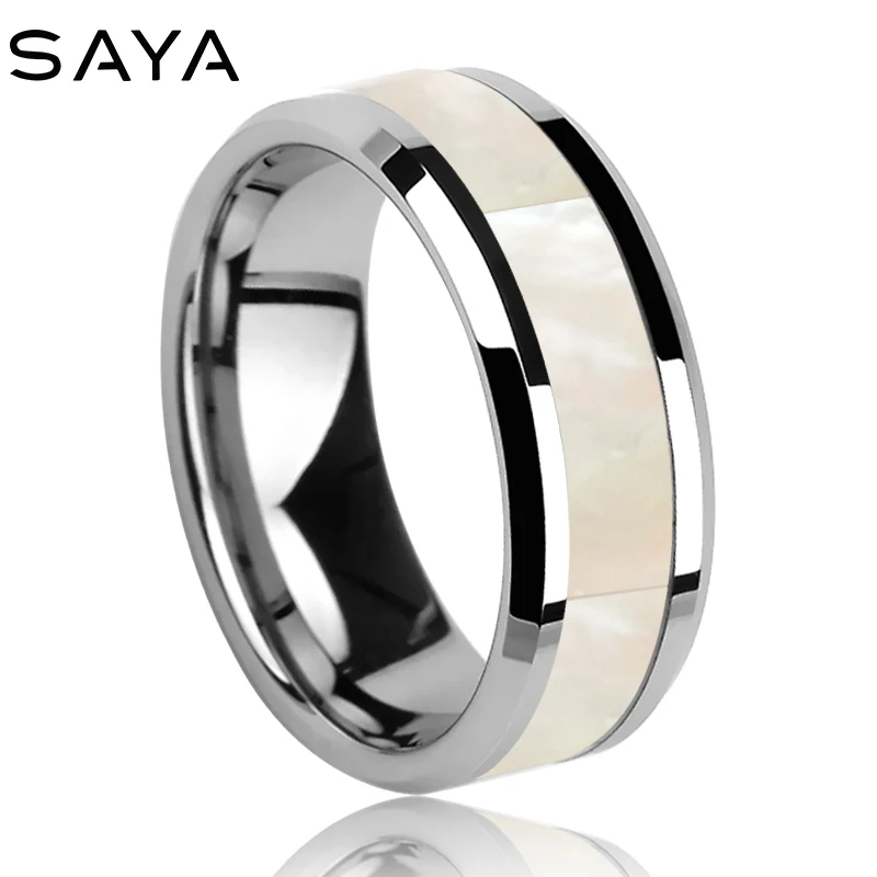 

Ring for Men, Tungsten Carbide Rings with Inlay for Wedding, Free Shipping, Customized